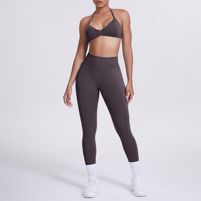 Seamless High Waist Yoga Sports Bra and Leggings Set