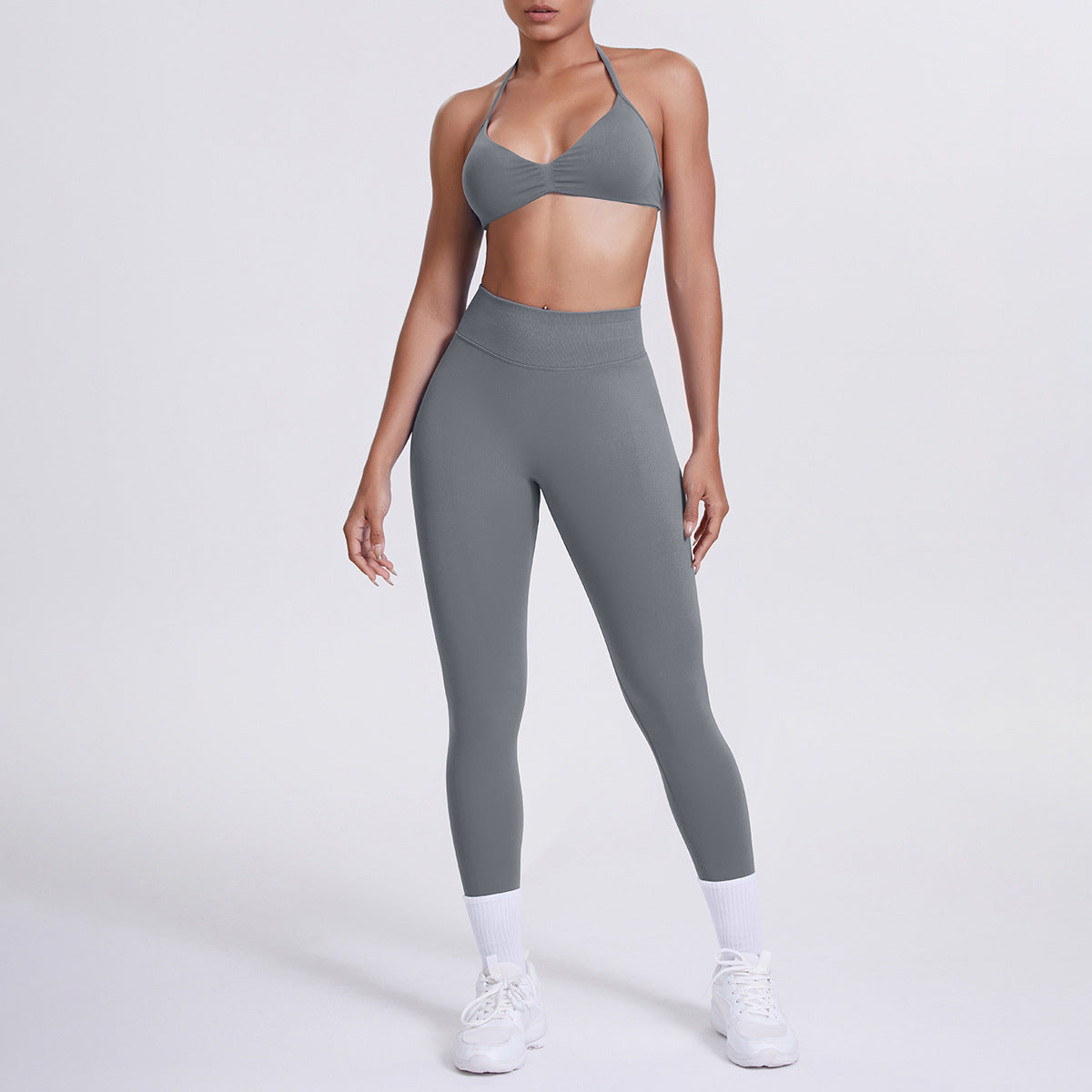 Seamless High Waist Yoga Sports Bra and Leggings Set