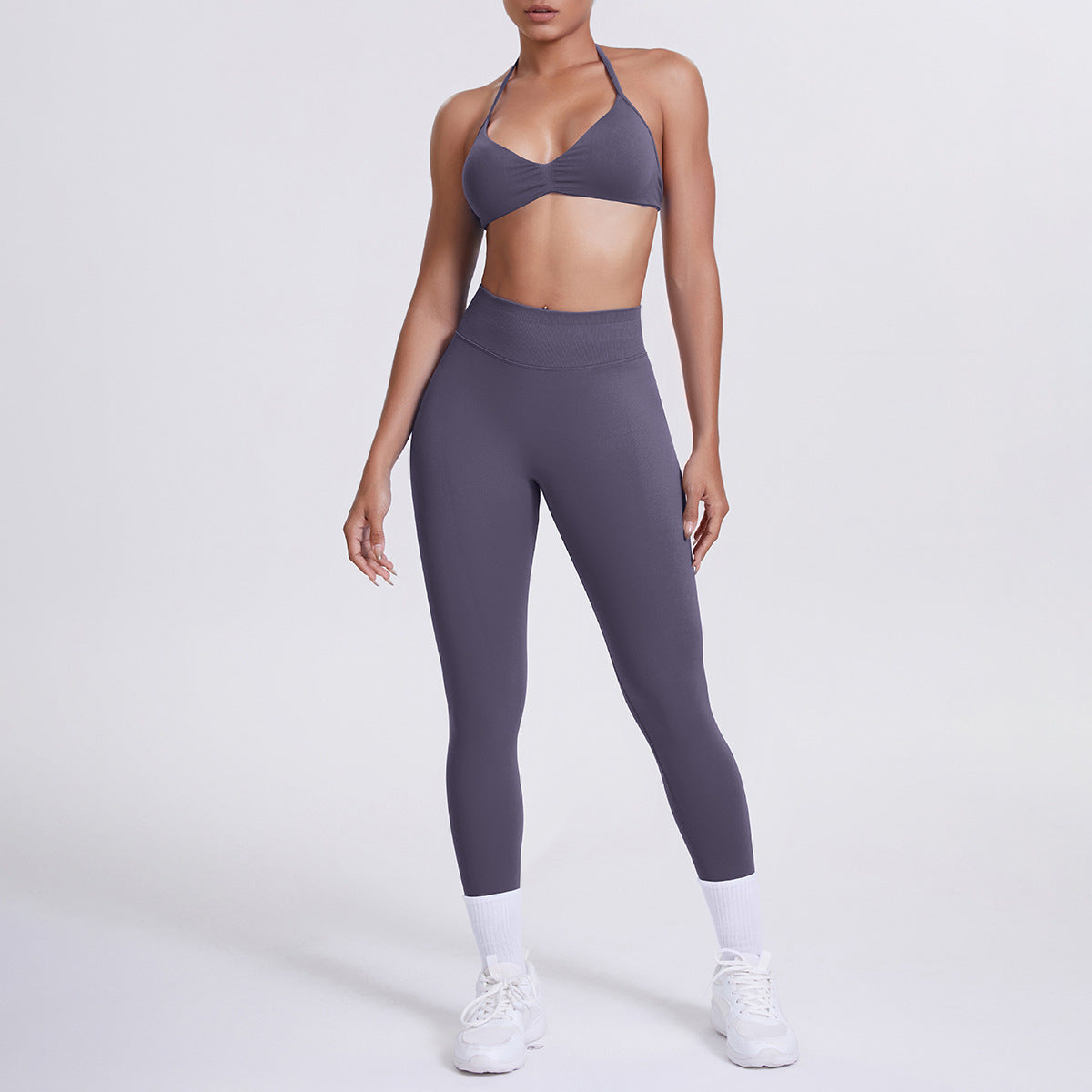 Seamless High Waist Yoga Sports Bra and Leggings Set