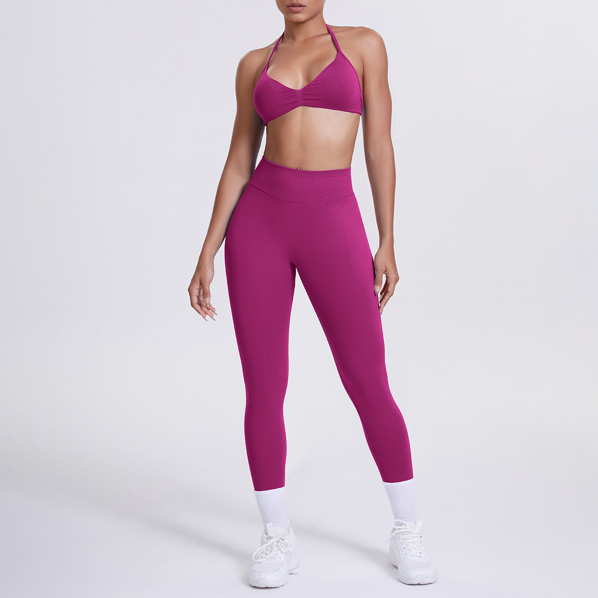 Seamless High Waist Yoga Sports Bra and Leggings Set