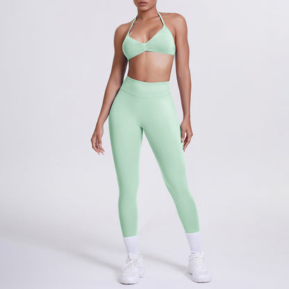 Seamless High Waist Yoga Sports Bra and Leggings Set