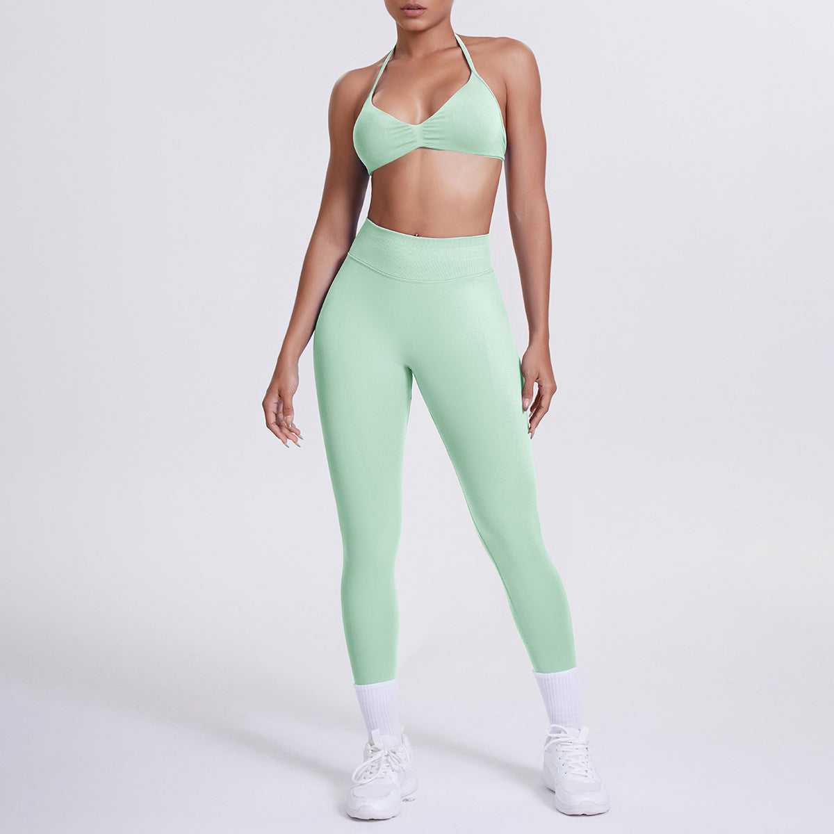 Seamless High Waist Yoga Sports Bra and Leggings Set