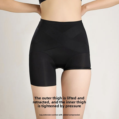 Seamless High-Waisted Shapewear Pants with Silk Crotch