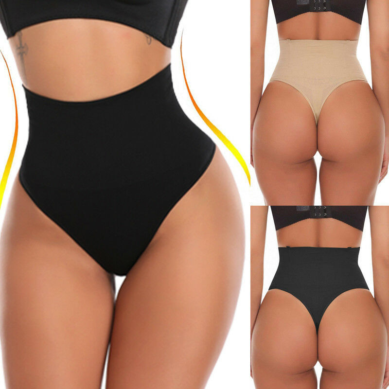 Seamless High-Waisted Thong Tummy Control Pants for Women