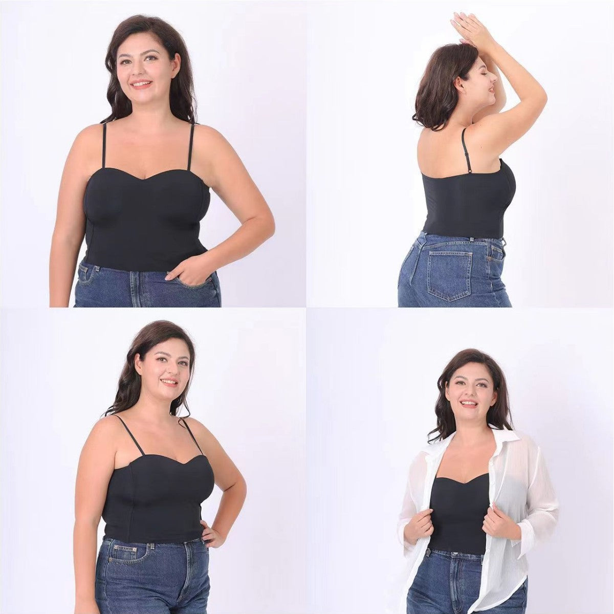Seamless Ice Silk Camisole with Built-in Pads