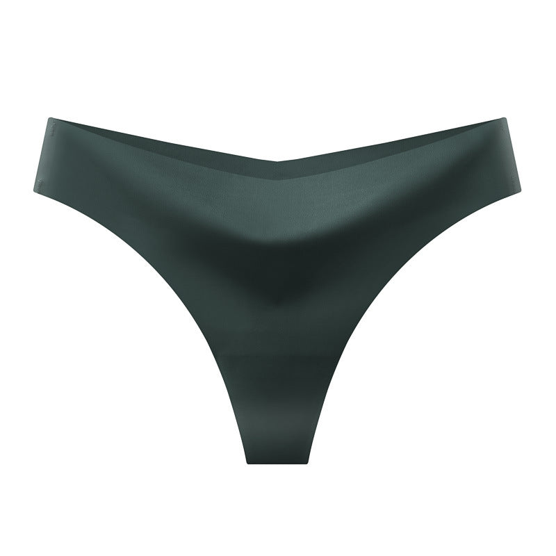 Seamless Ice Silk Womens Thong Underwear
