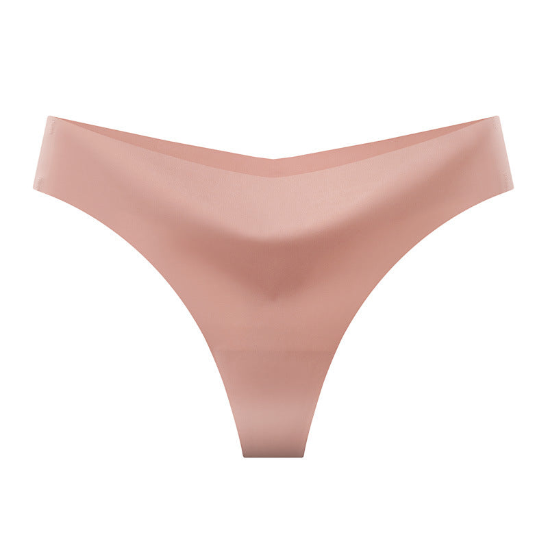 Seamless Ice Silk Womens Thong Underwear
