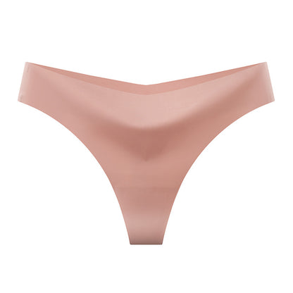 Seamless Ice Silk Womens Thong Underwear