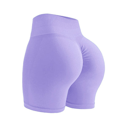 Seamless large-sized European and American yoga shorts