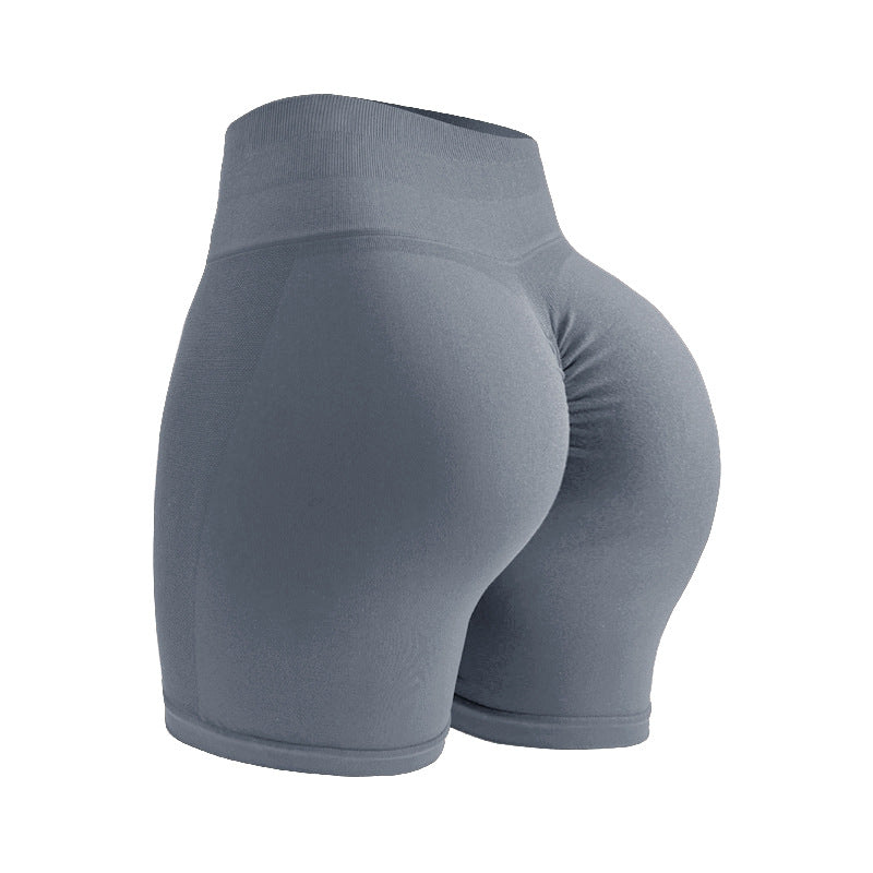 Seamless large-sized European and American yoga shorts
