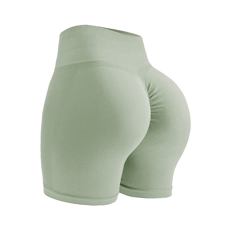Seamless large-sized European and American yoga shorts