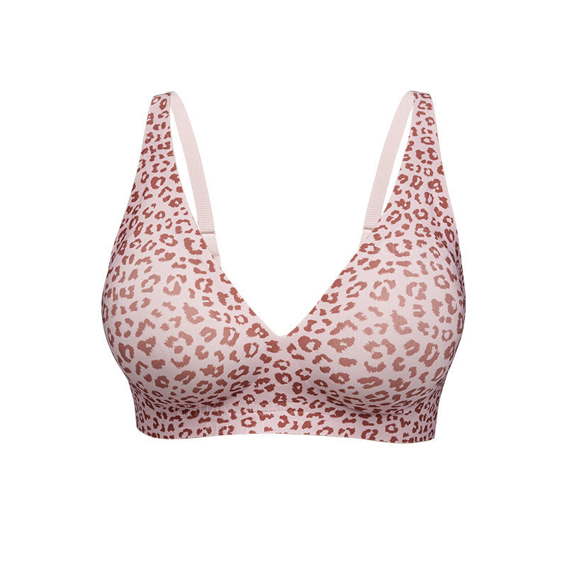 Seamless Leopard Print Bra