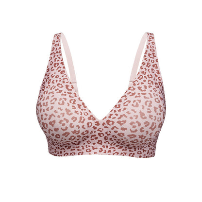 Seamless Leopard Print Bra