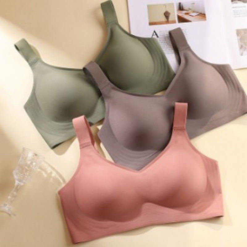 Seamless Push-Up Bra with Wide Straps