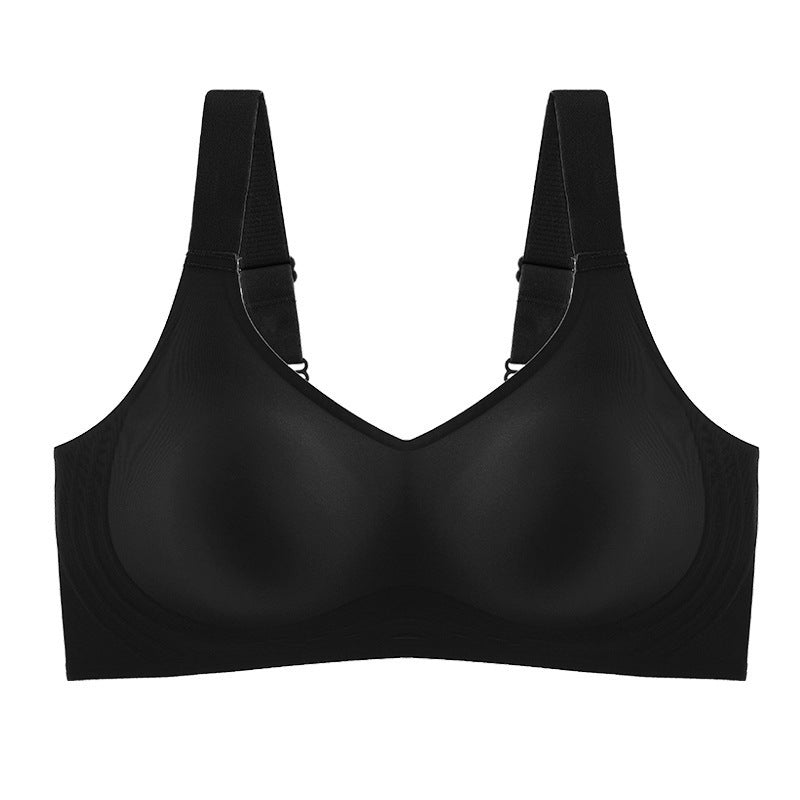 Seamless Push-Up Bra with Wide Straps