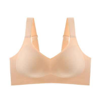 Seamless Push-Up Bra with Wide Straps
