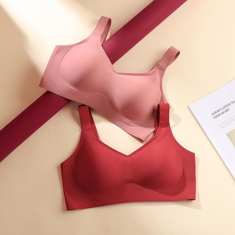 Seamless Push-Up Bra with Wide Straps
