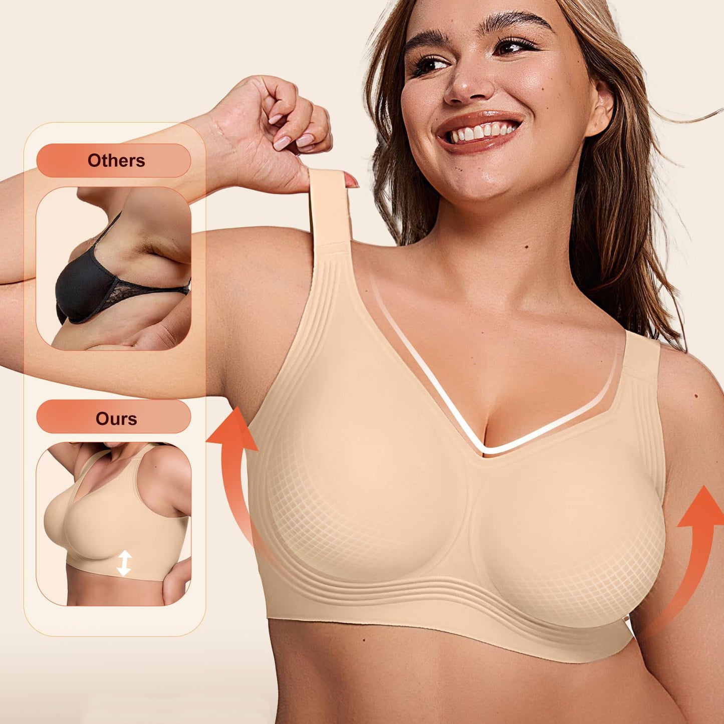 Seamless Push-Up Full Coverage Bra