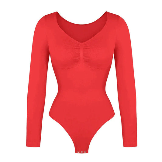 Seamless Shaping Bodysuit with Long Sleeves