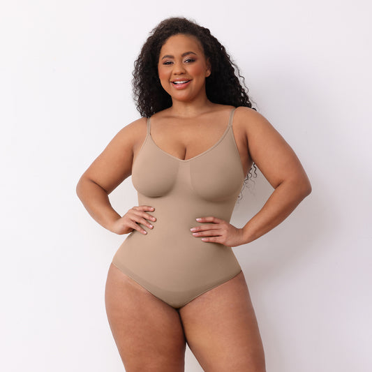 Seamless Shaping Bodysuit with Suspenders