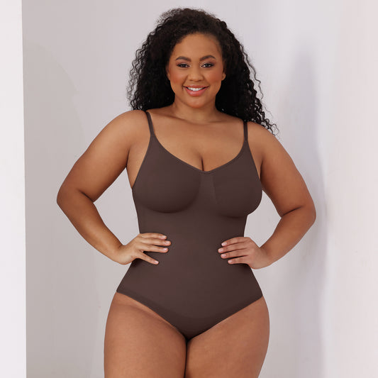 Seamless Shaping Bodysuit with Suspenders