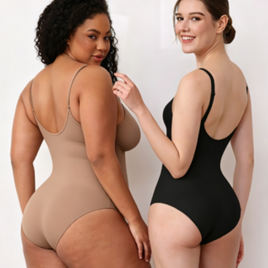 Seamless Shaping Bodysuit with Suspenders
