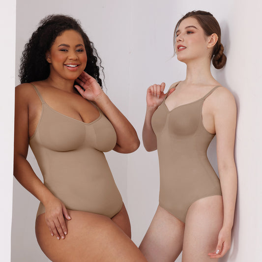 Seamless Shaping Bodysuit with Suspenders