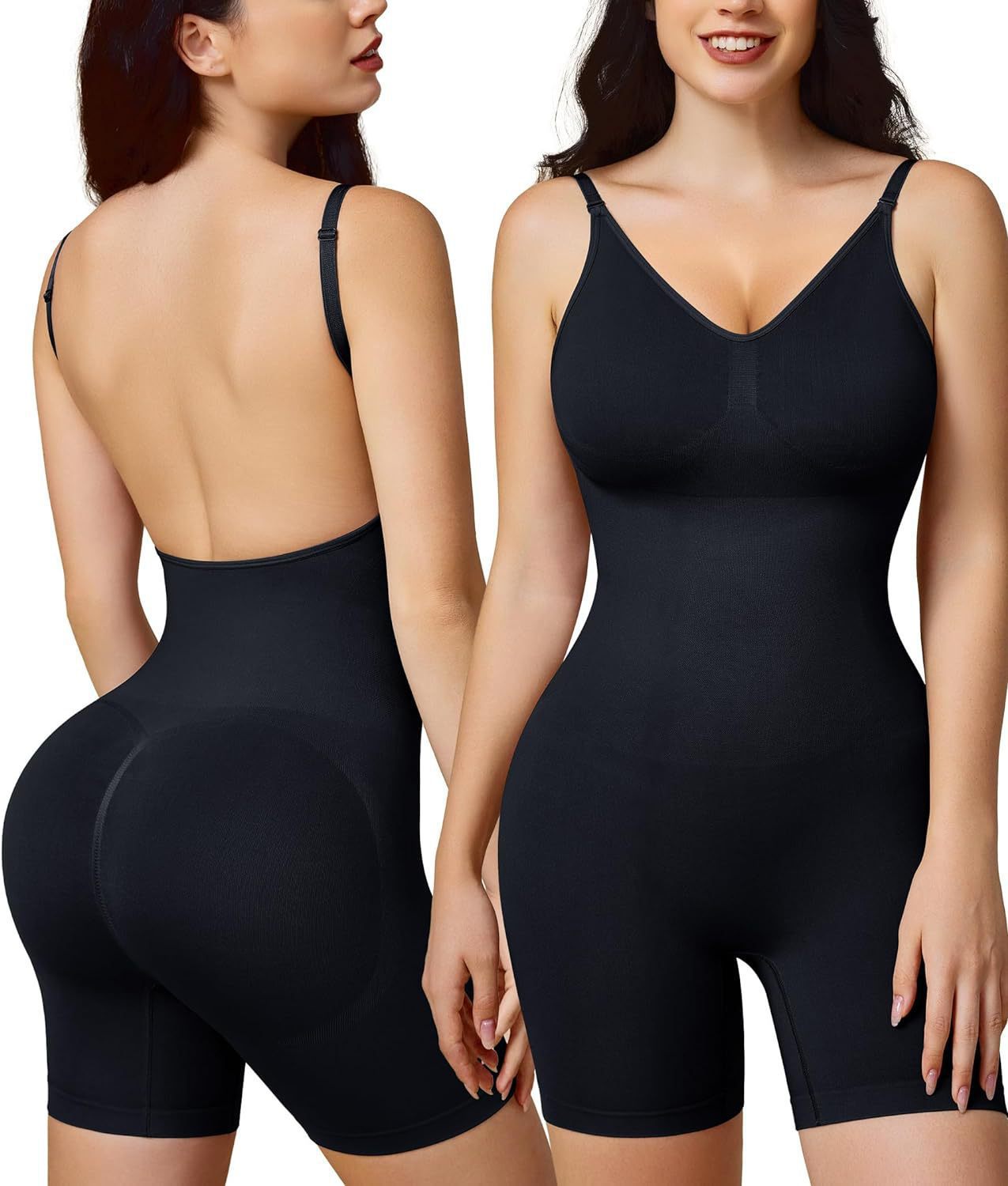 Seamless Shaping Bodysuit with U-Back and Tummy Control