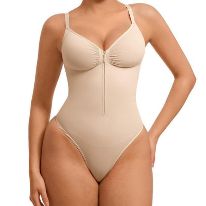 Seamless Shaping Bodysuit with Zipper