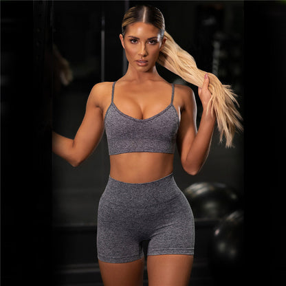 Seamless Sports Bra and Shorts Set