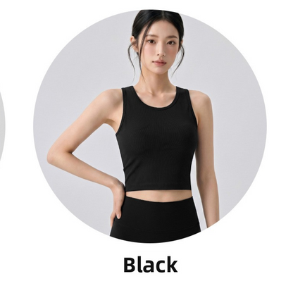 Seamless Sports Fitness Vest for Women with Chest Pads