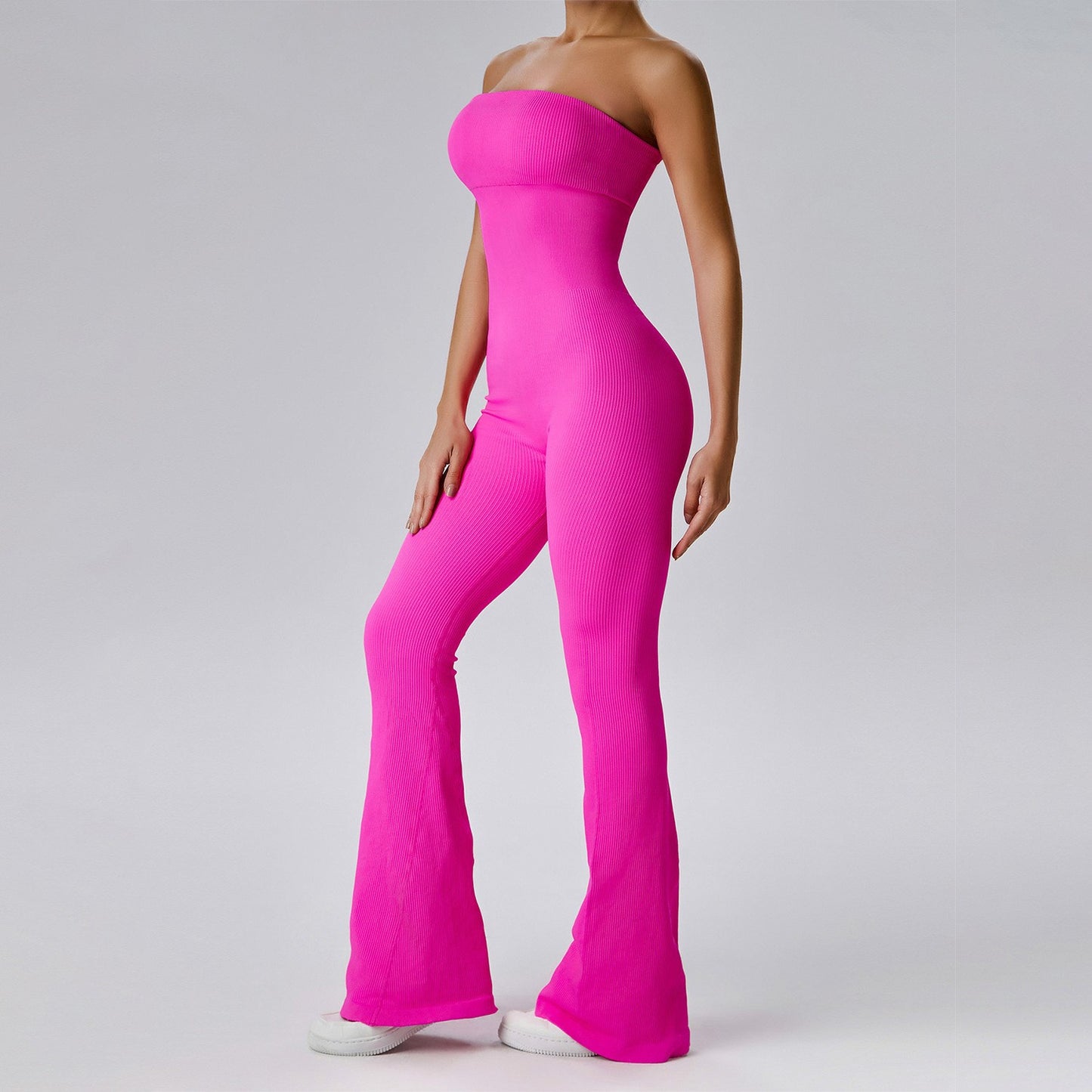 Seamless Strapless Yoga Pants for Fitness Training