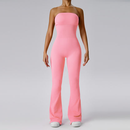 Seamless Strapless Yoga Pants for Fitness Training