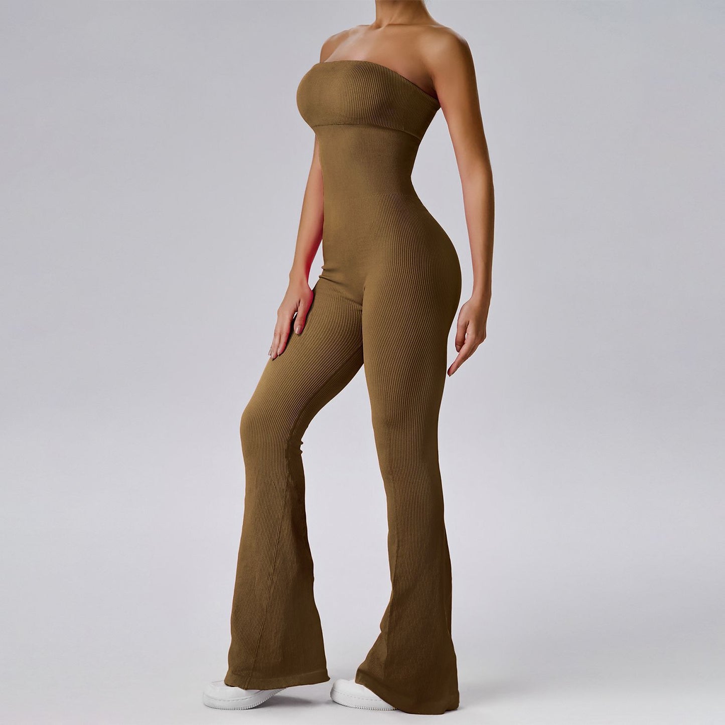 Seamless Strapless Yoga Pants for Fitness Training