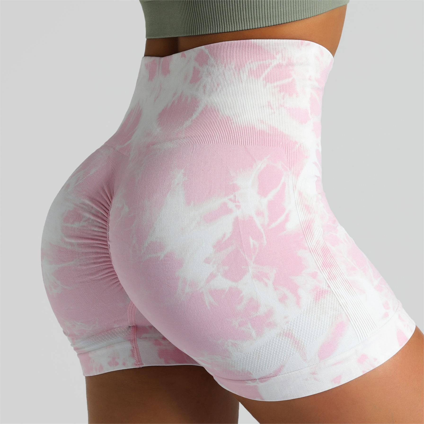 Seamless Tie-Dye High Waist Yoga Fitness Shorts
