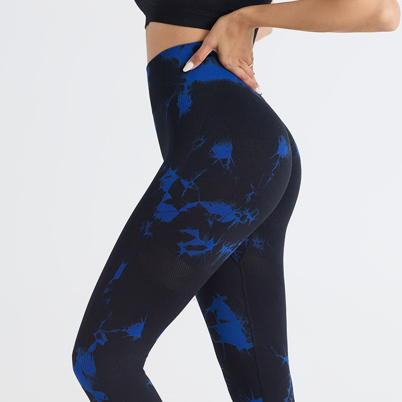 Seamless Tie-dye Yoga Pants