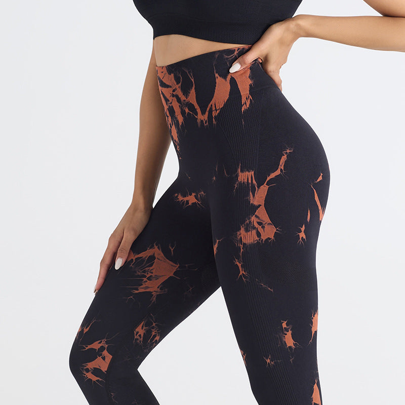 Seamless Tie-dye Yoga Pants
