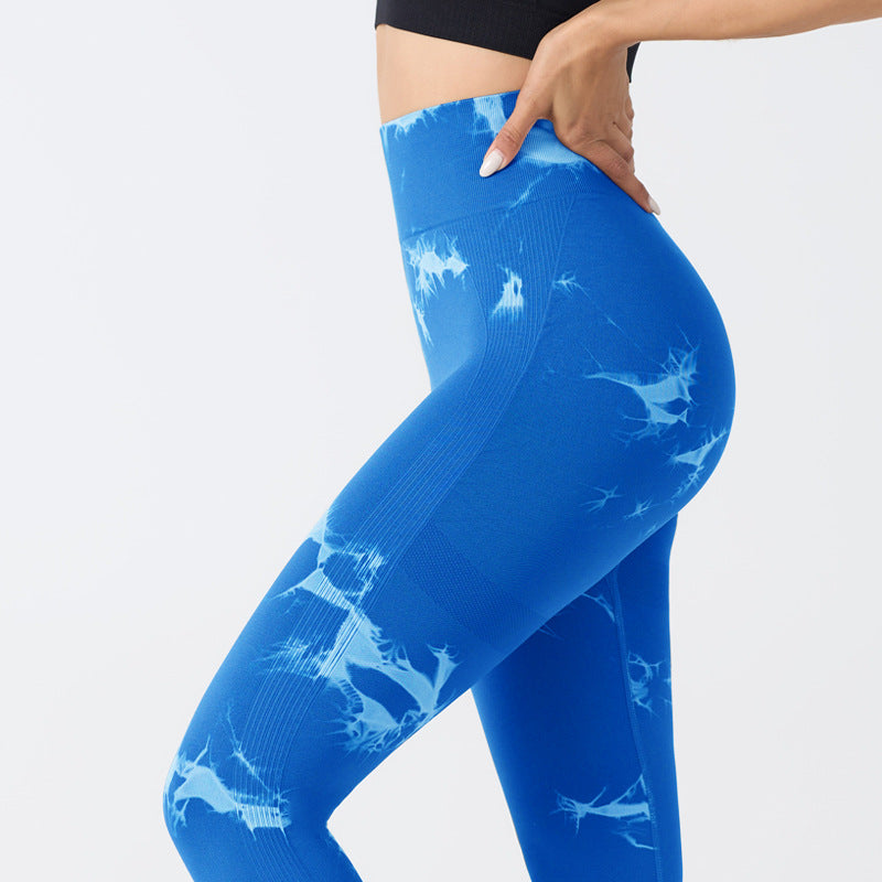 Seamless Tie-dye Yoga Pants