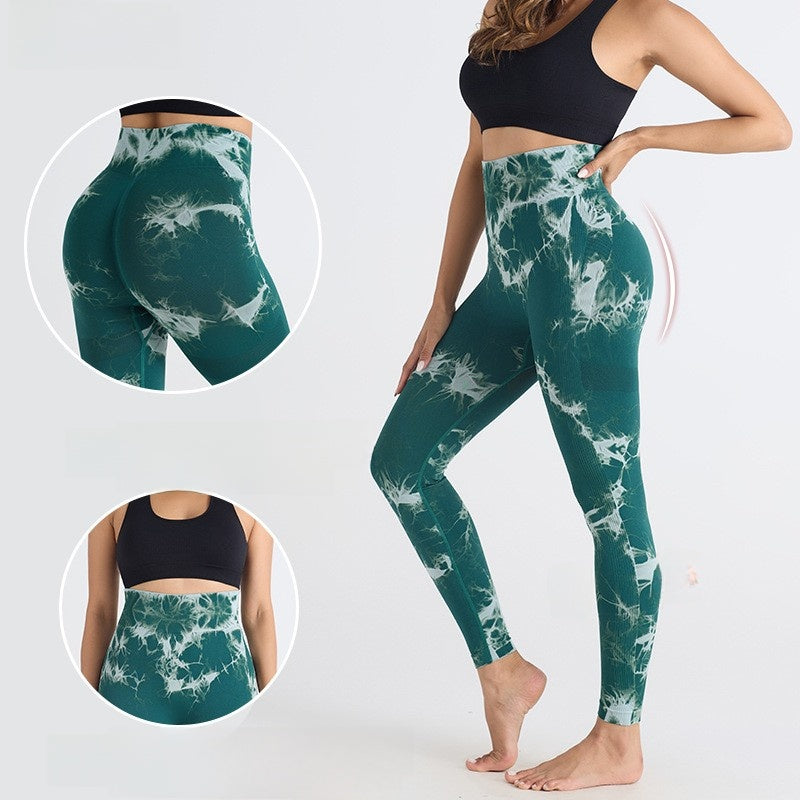Seamless Tie-dye Yoga Pants