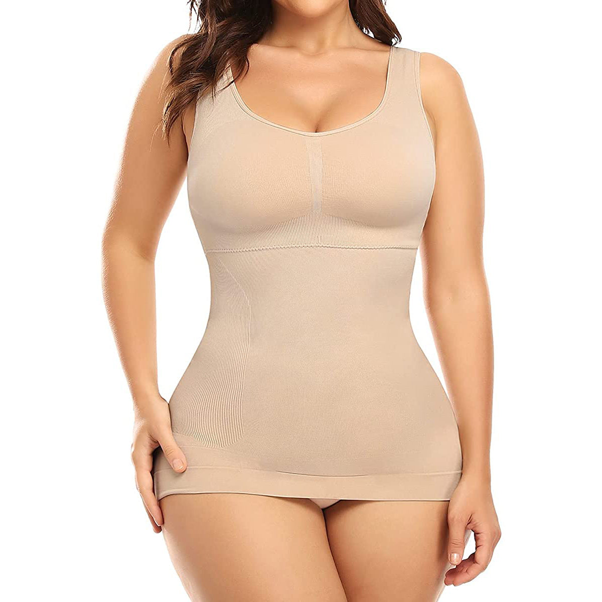 Seamless tummy control sports bra