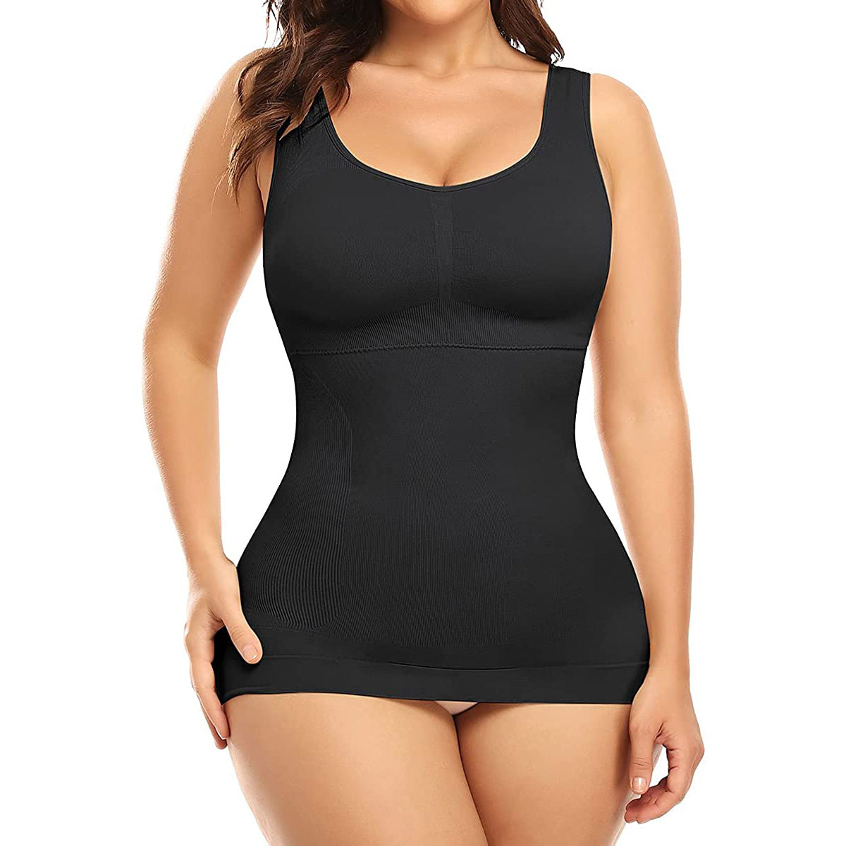 Seamless tummy control sports bra