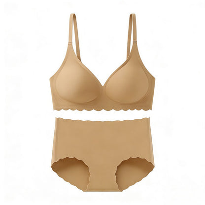 Seamless Wire Free Bra with Wavy Edges