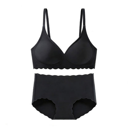 Seamless Wire Free Bra with Wavy Edges