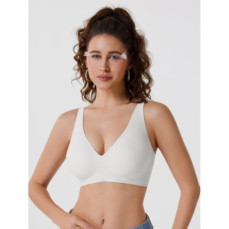 Seamless Wire-Free Deep V Bra