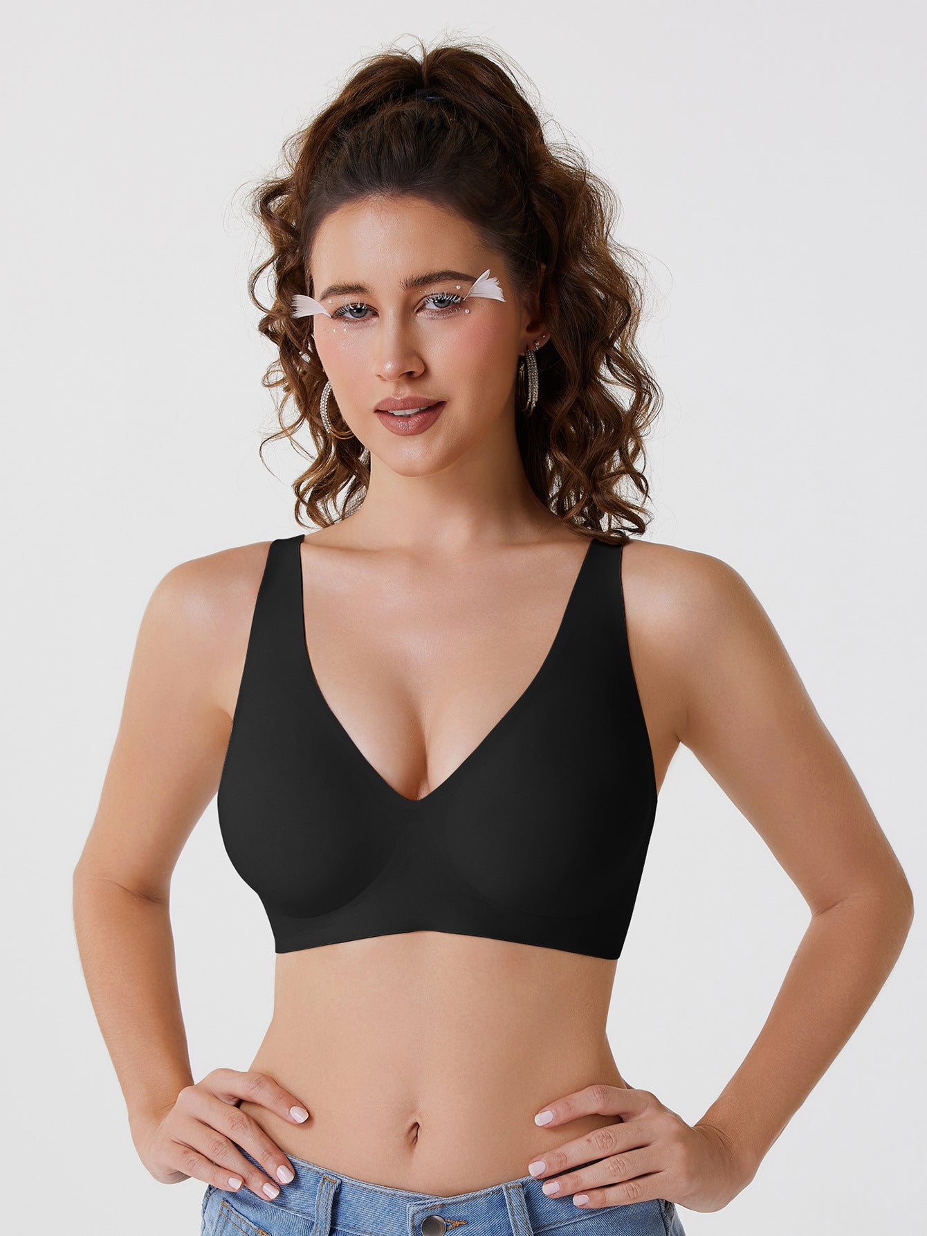 Seamless Wire-Free Leopard Print Bra