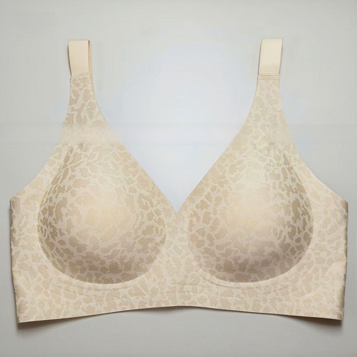 Seamless Wireless Bra with Leopard Print