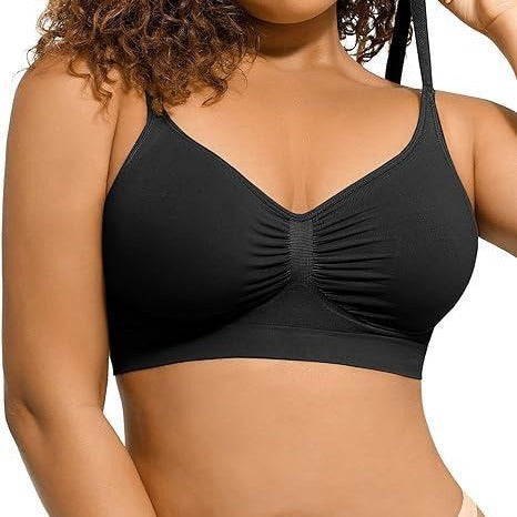 Seamless Wireless Push-Up Bra with Side Support