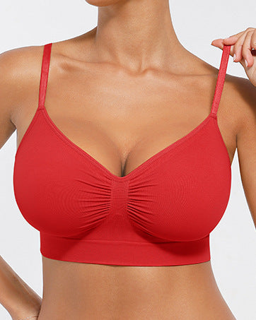 Seamless Wireless Push-Up Bra with Side Support