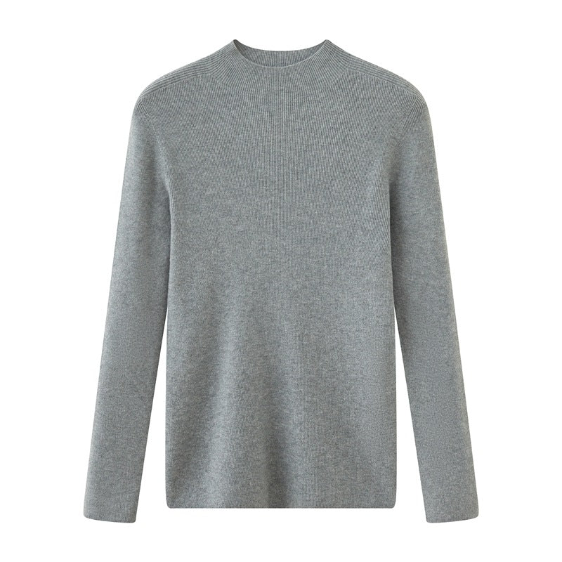Seamless wool round-neck base layer shirt