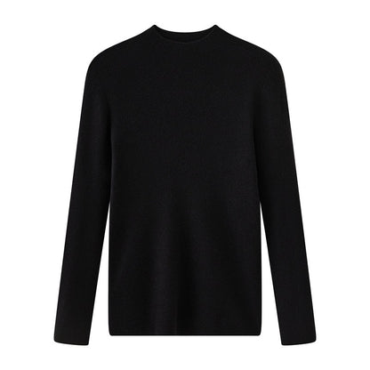 Seamless wool round-neck base layer shirt